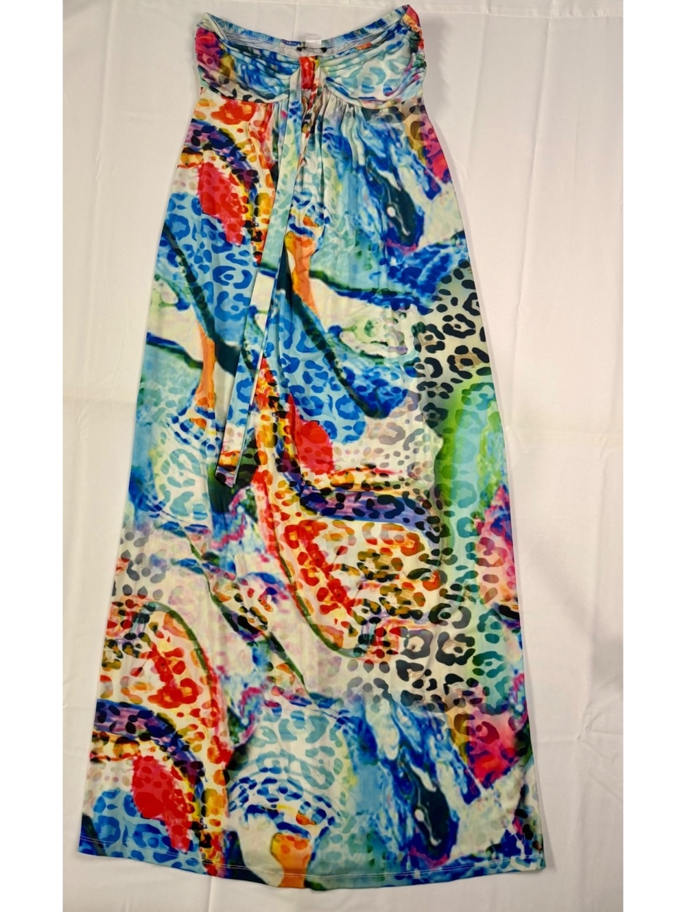 Venus Colorful Strapless Maxi Dress Size Small